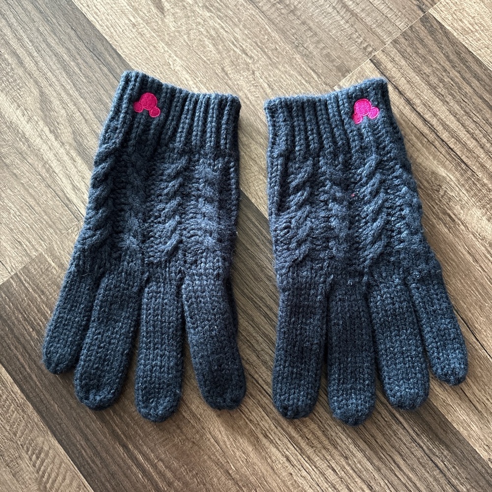 Disney cable knit women's gloves adult